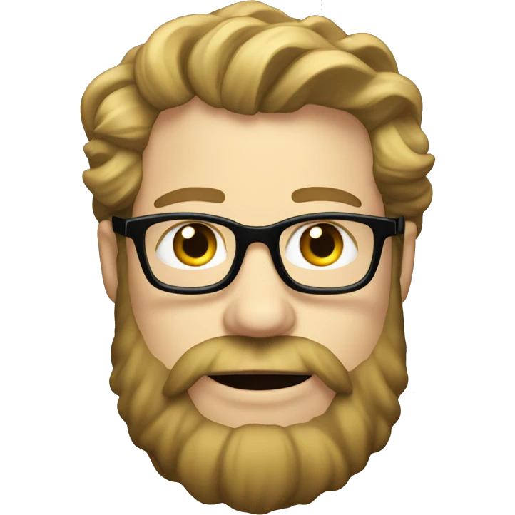Long bearded Seth rogen with blonde hair emoji