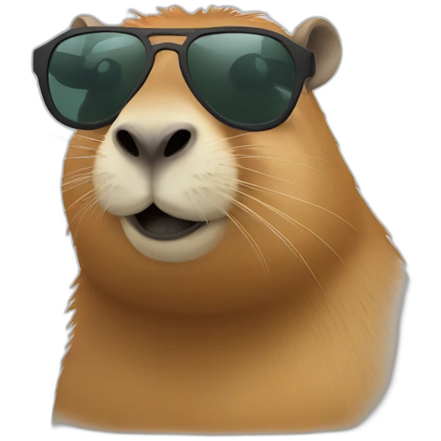 Capybara with sunglasses emoji