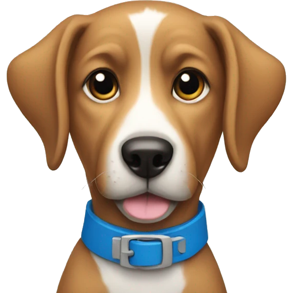 dog with blue collar emoji