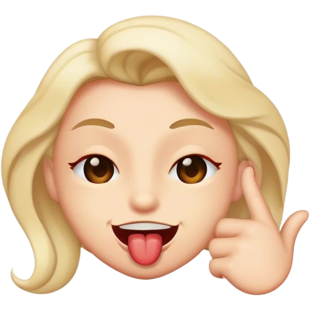 Winking emoji with lip bite emoji