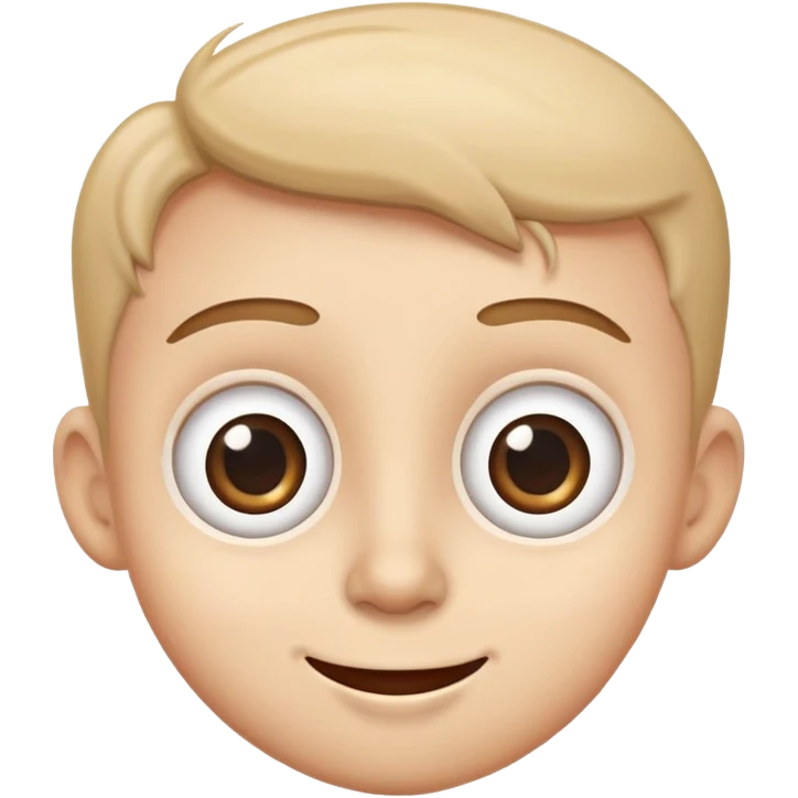 happy cartoon character with big eyes emoji