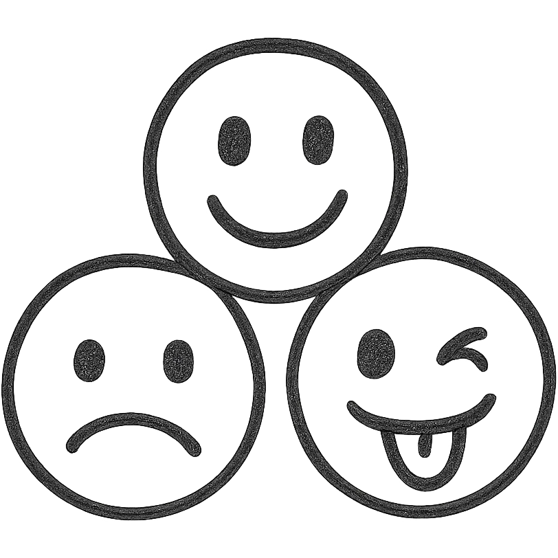 A set of emojis with balanced spacing emoji