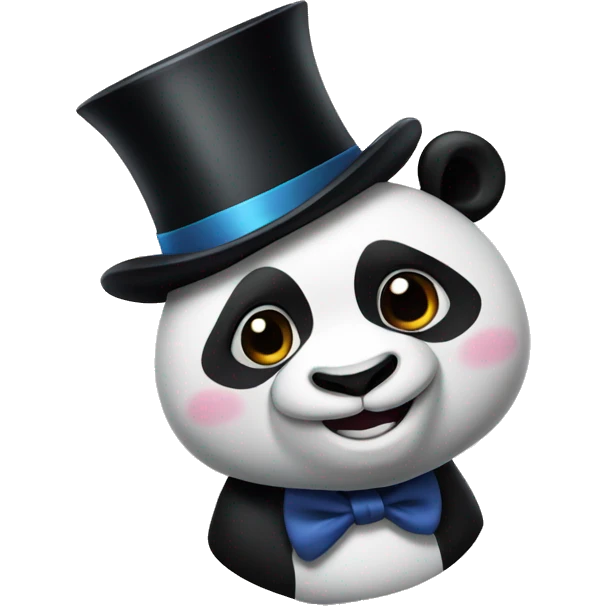 panda with a top hat emoji
