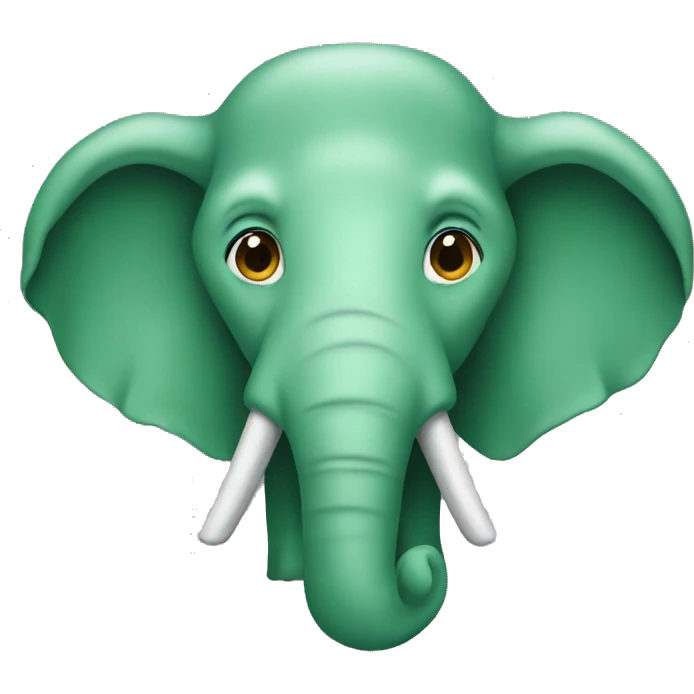 A green elephant emoji