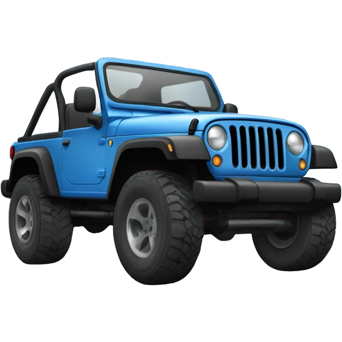Jeep scrambler blue with short hard top emoji