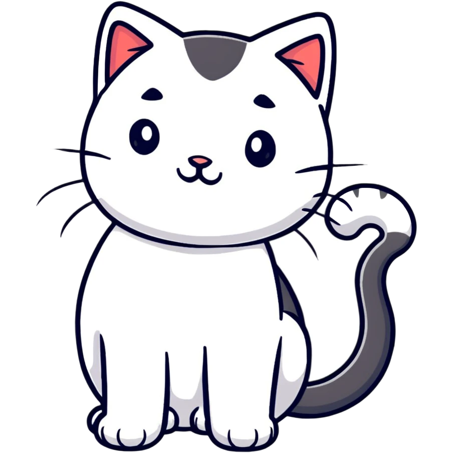 cat cartoon sticker emoji