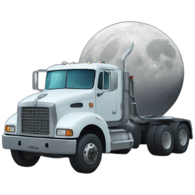 Truck to the moon emoji