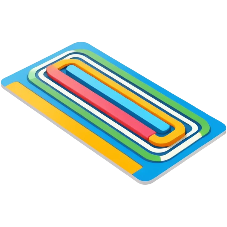 stylized subway lines on card. emoji