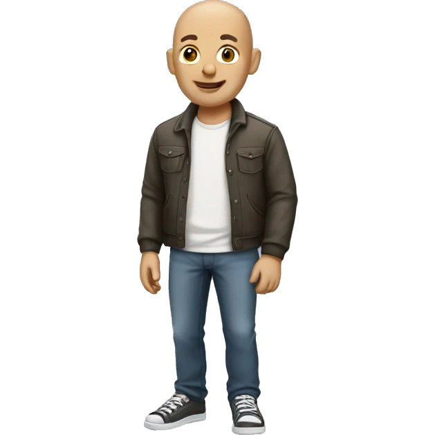 bald man in casual attire emoji