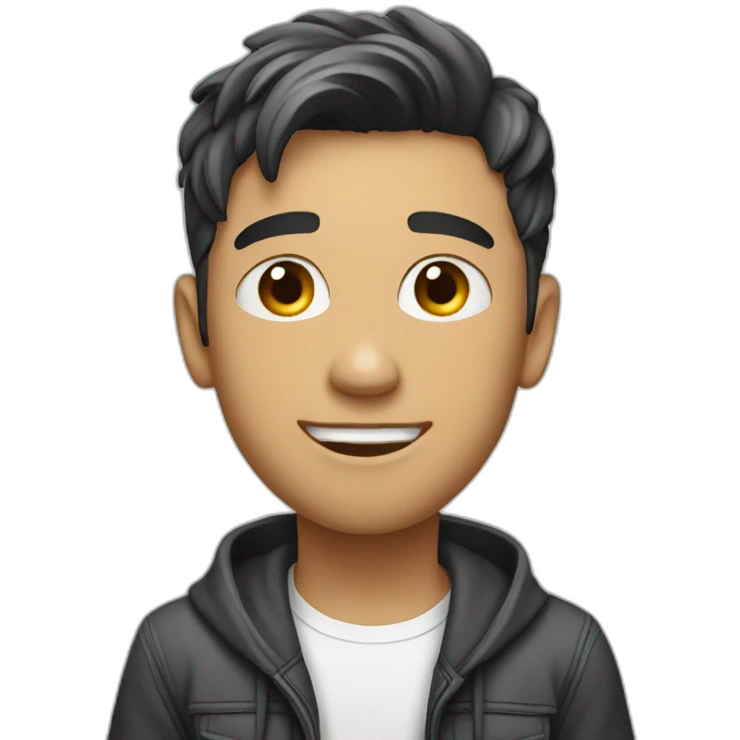 A white young man speaking on a stage emoji