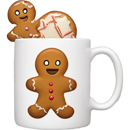mug with gingerbreads  emoji