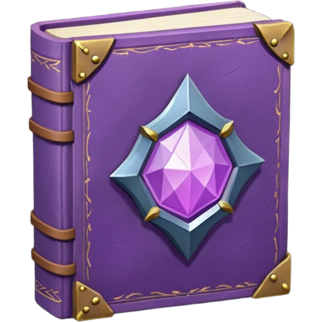 fantasy magic purple book low poly emoji