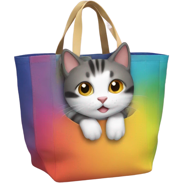 Cat wearing a bag emoji