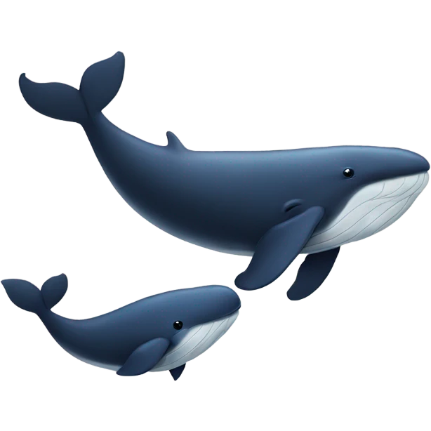 A whale and her baby emoji