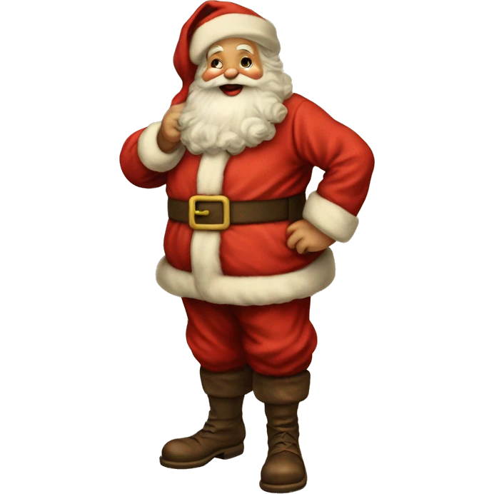 old fashioned santa clause full body vintage  emoji