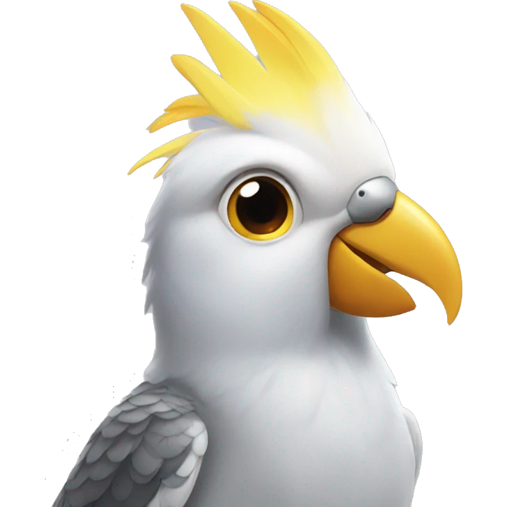 cockatiel with a  bow on its head emoji