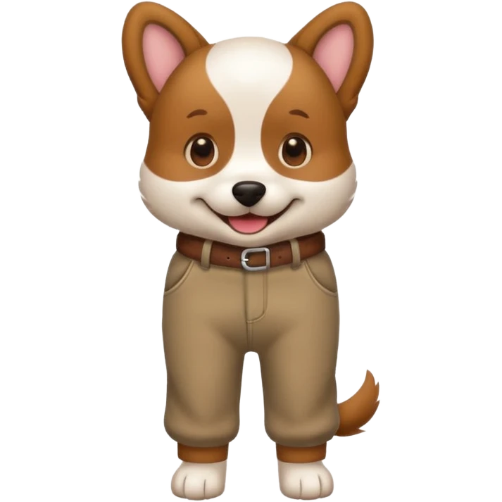 dog wearing pants emoji