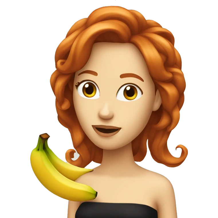 Chanteuse rousse micro banane emoji