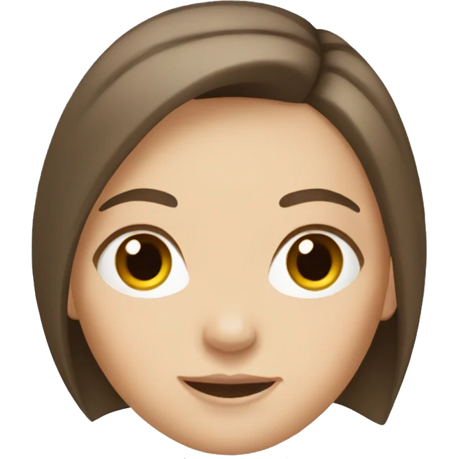 White girl with brunette hair emoji