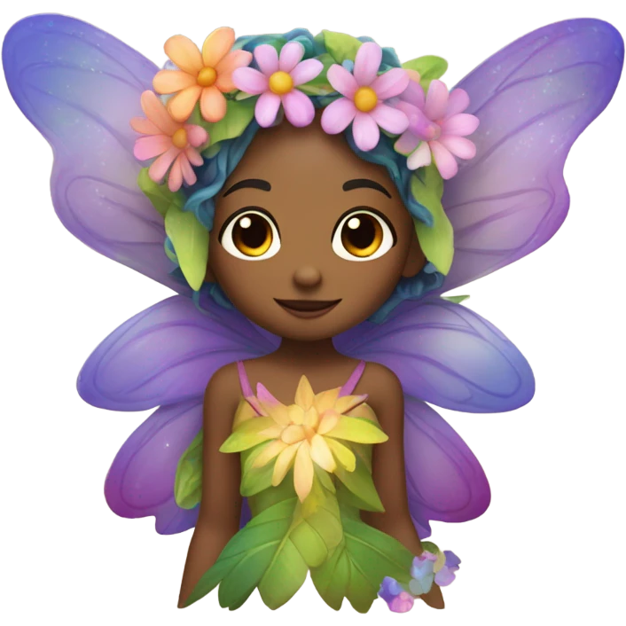 Fairy with flowers emoji