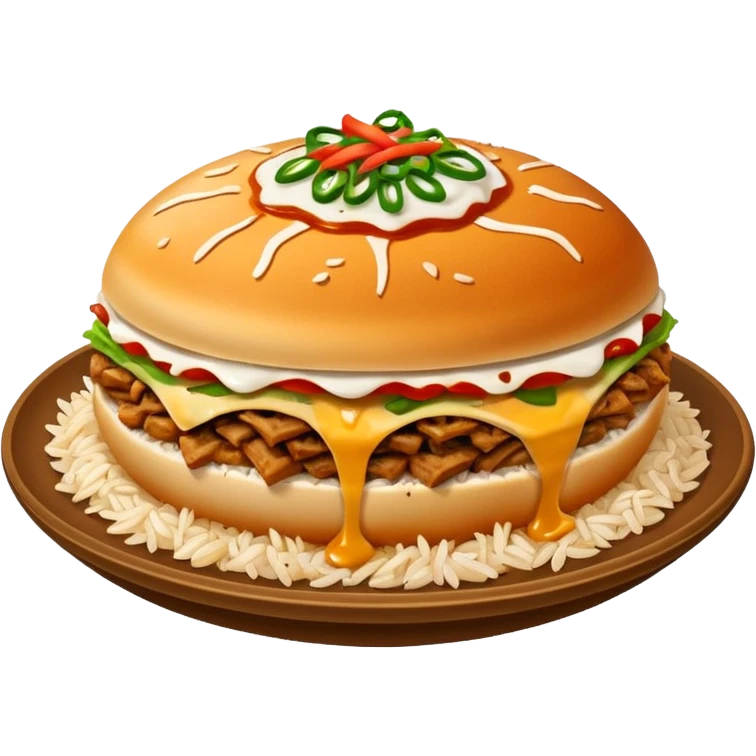 rice topped with döner emoji