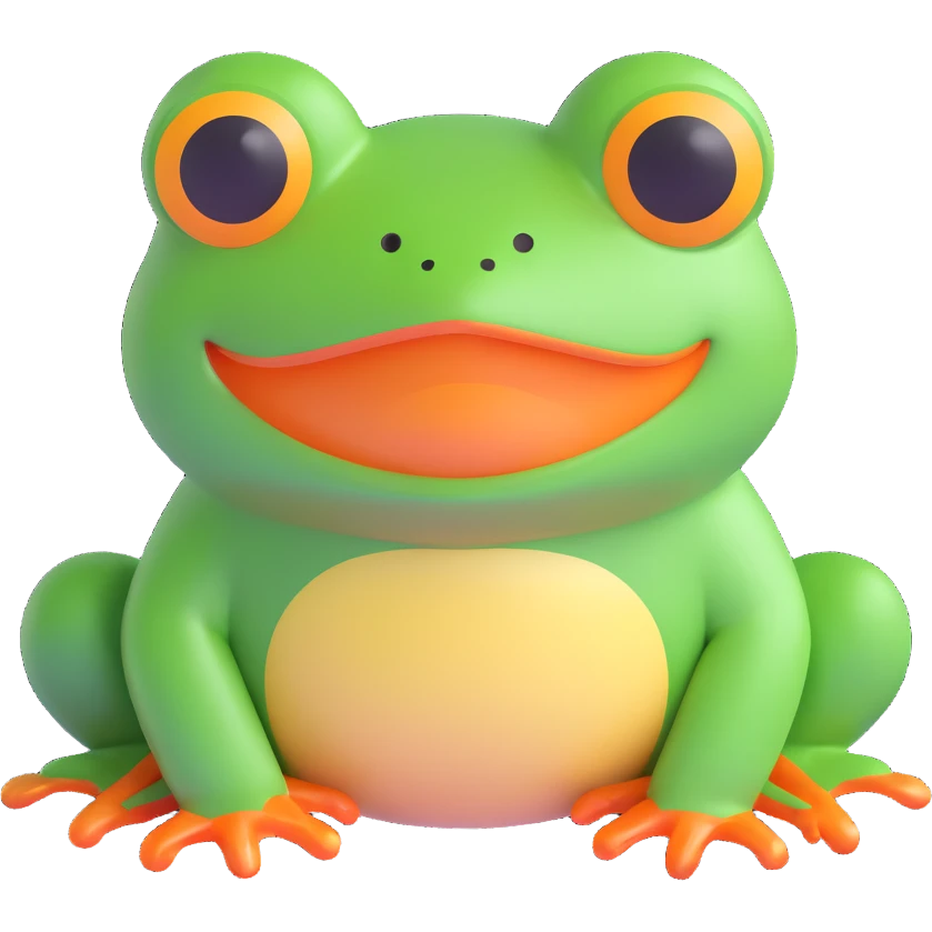 bufo frog 3d emoji style emoji
