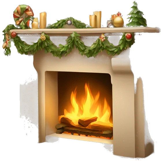 christmas beige FirePlace emoji