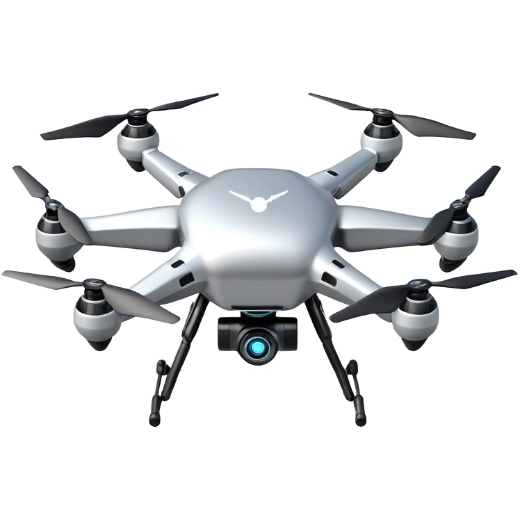 Scout drone with levitating propulsion system and retractable legs emoji