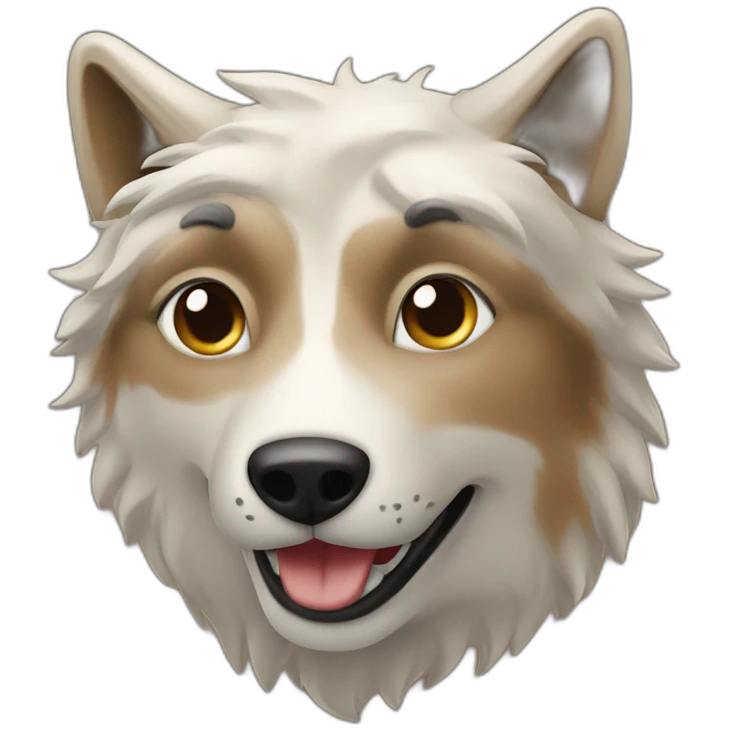 Loup boit café emoji