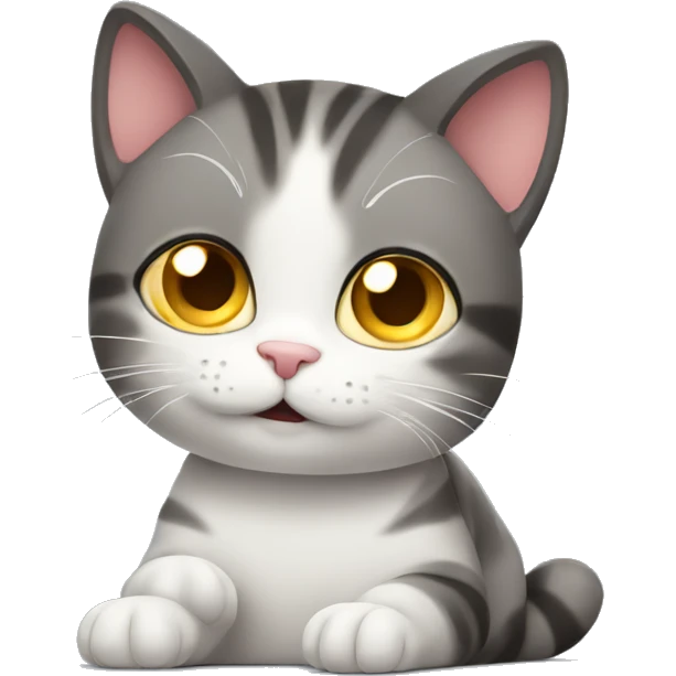 Cute cat watching Netflix emoji