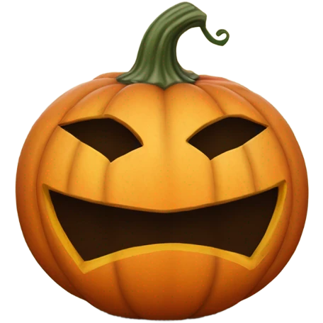 Pumpkin with a lipstick kiss mark emoji