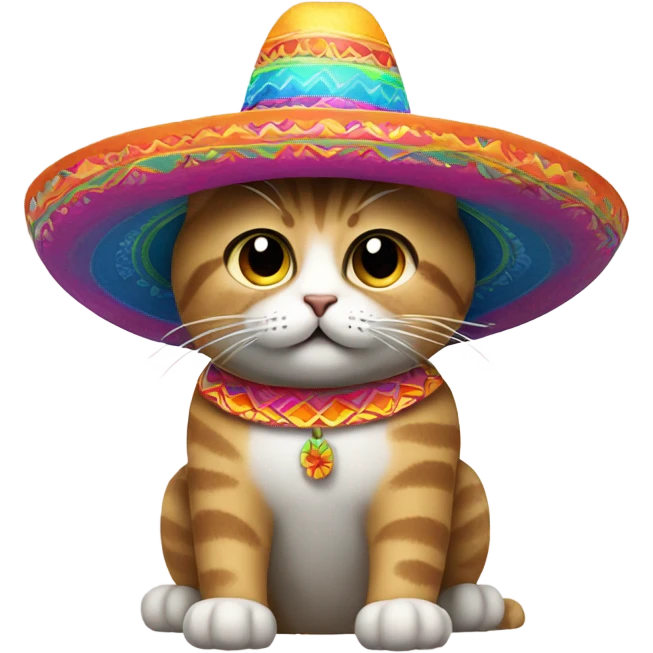 Cat in sombrero emoji