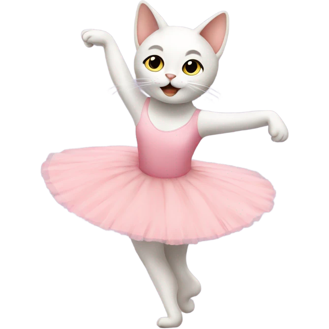 cat doing ballet  emoji