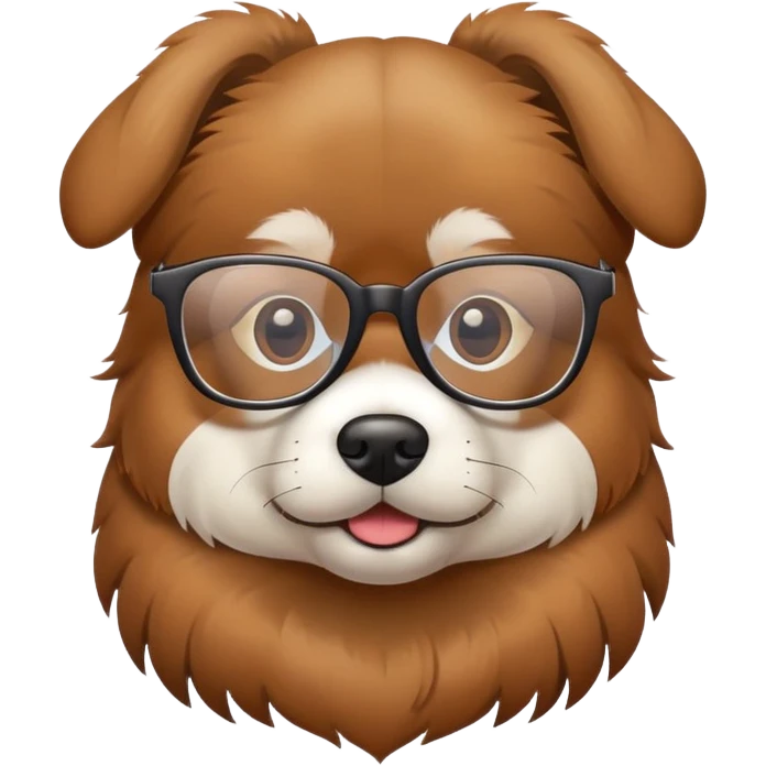 Perro con gafas emoji