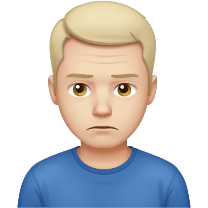 bored man emoji