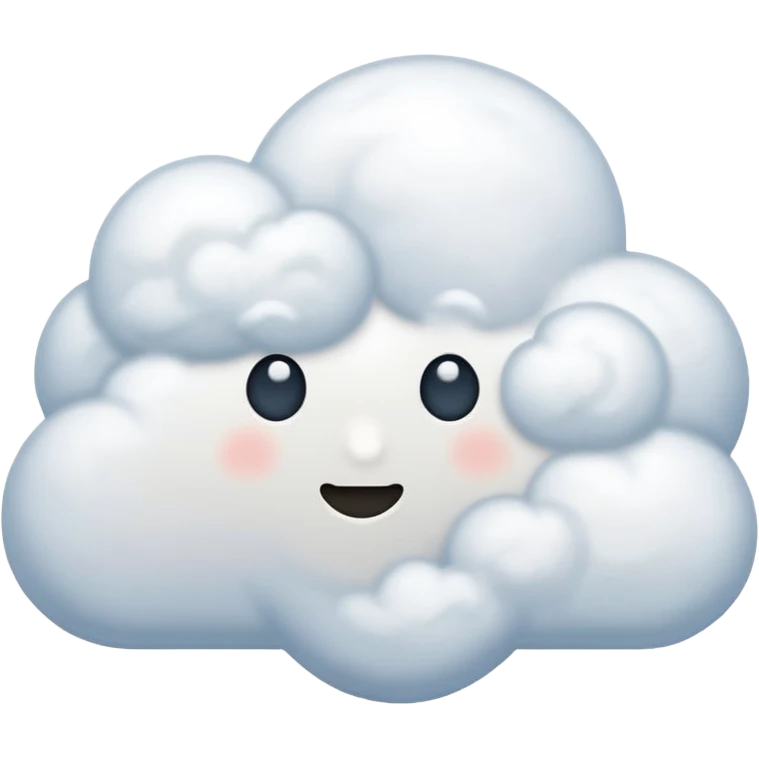 simple cloud shape, no face emoji