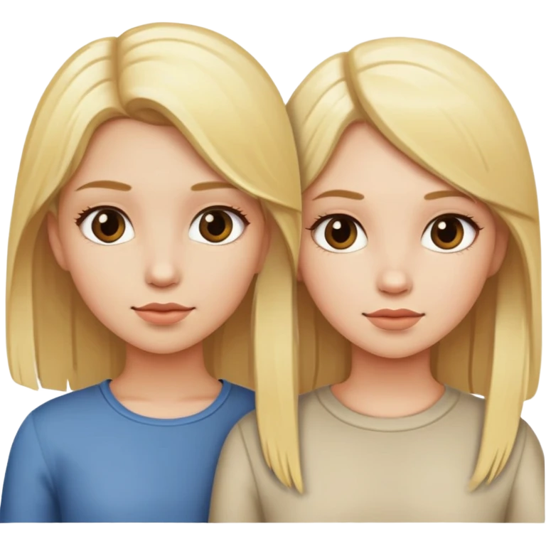 two girls with blonde hair emoji