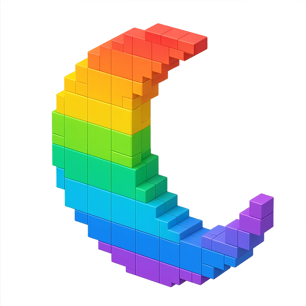 Rainbow Moon emoji