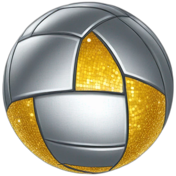 Volleyball-Dressing-up-as-a-discoball emoji
