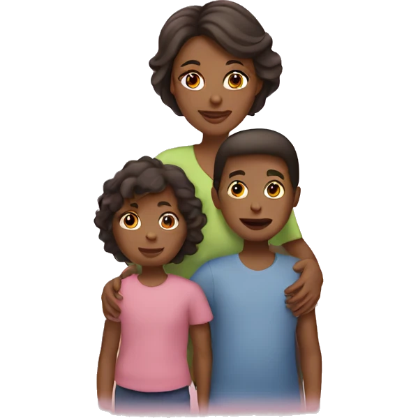 Mom with two children emoji