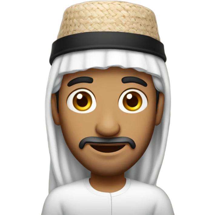 Arabian man wearing a Jewish hat emoji