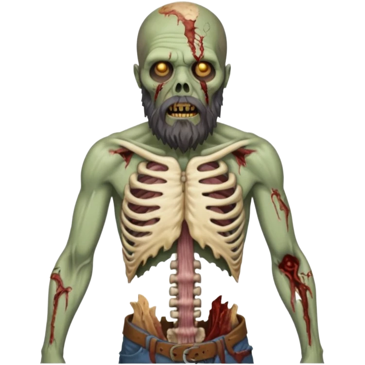 long bearded zombie emoji