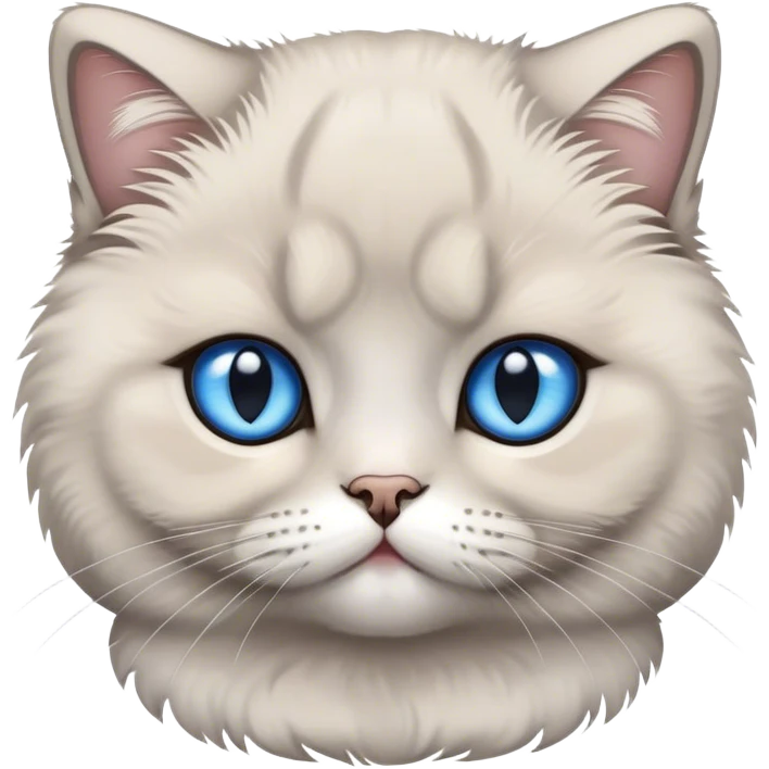Scottish fold blue eyes emoji