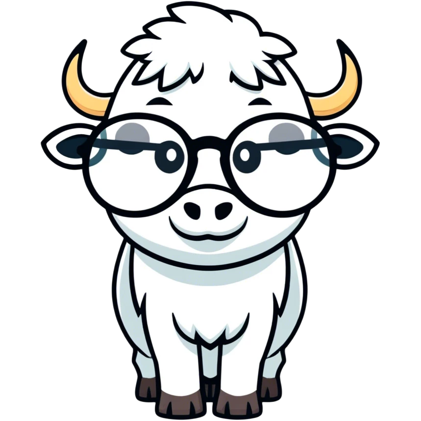 Water buffalo with glasses  emoji