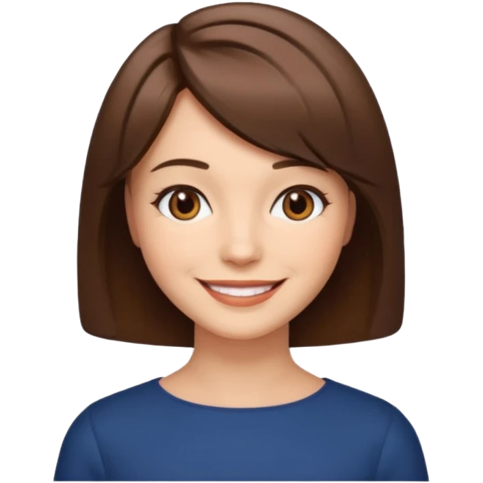 Bob haircut brown hair emoji