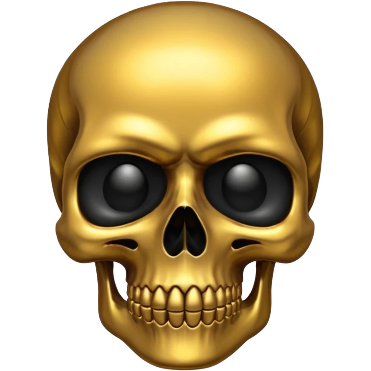 dark gold skull emoji