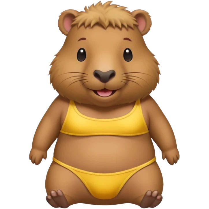 Capy bara in a bathing suit emoji