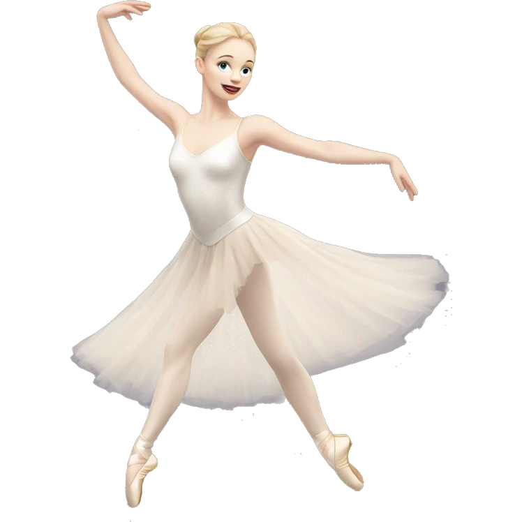 Beautiful Pale skin ballet dancer dancing emoji