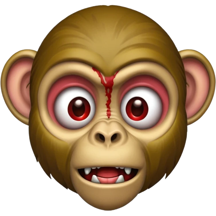 Zombie monkey face emoji