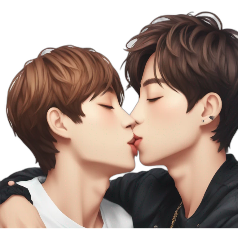 Jungkook kiss taehyung emoji